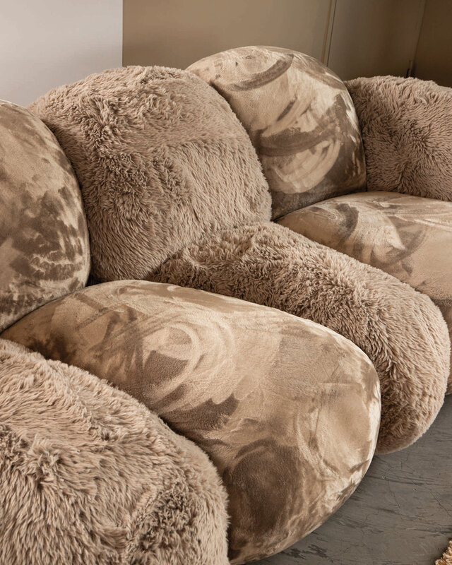 PTMD Krulbank Lush Taupe 238 x 109 x 79 cm