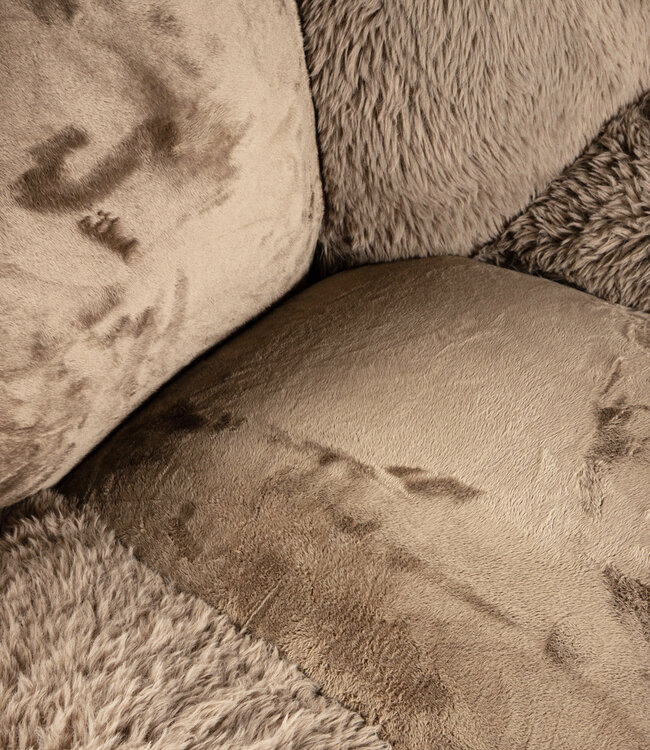 PTMD Krulbank Lush Taupe 238 x 109 x 79 cm