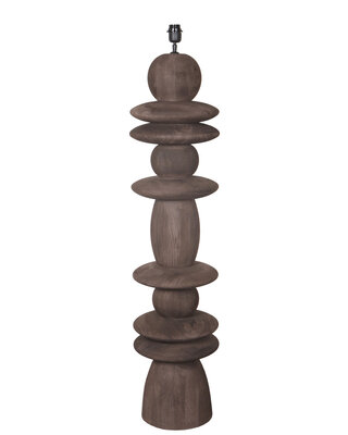 PTMD Callain Brown mangohouten vloerlampvoet rond