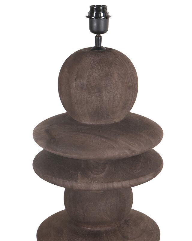 PTMD Callain Brown mangohouten vloerlampvoet rond