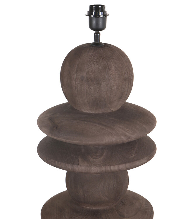 PTMD Callain Brown mangohouten vloerlampvoet rond