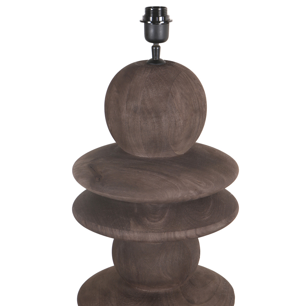 PTMD Callain Brown mangohouten vloerlampvoet rond