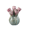 Annmarie Lilac keramische bloemvormige buisvormige vaas M