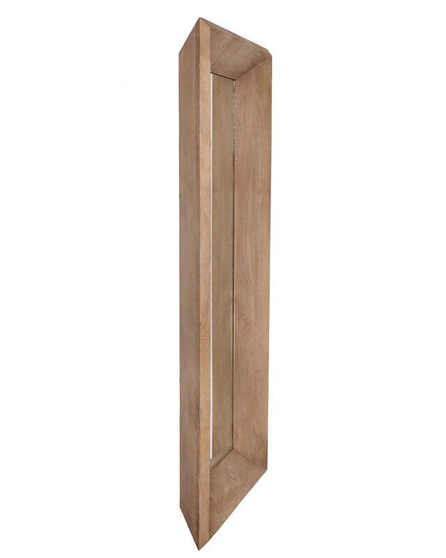PTMD Nicka Natural mango houten rechthoekige spiegel S