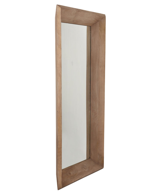 PTMD Nicka Natural mango houten rechthoekige spiegel S