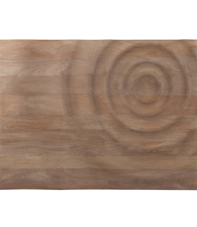 PTMD Mattin Natuurlijke mangohouten cirkel wandpaneel rechthoekig