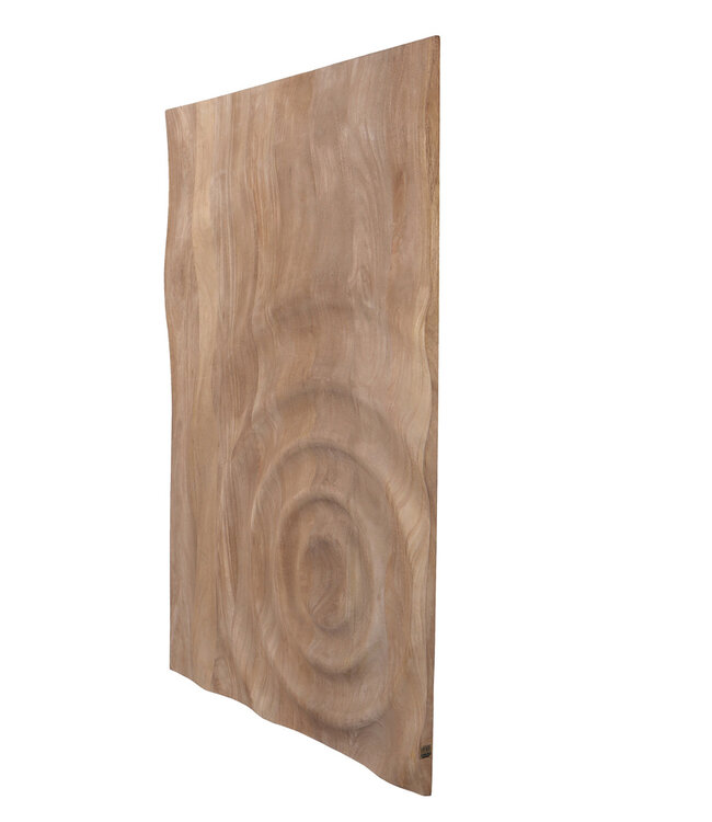PTMD Mattin Natuurlijke mangohouten cirkel wandpaneel rechthoekig
