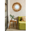 De Raffia Cowrie Spiegel - Natuurlijk Wit