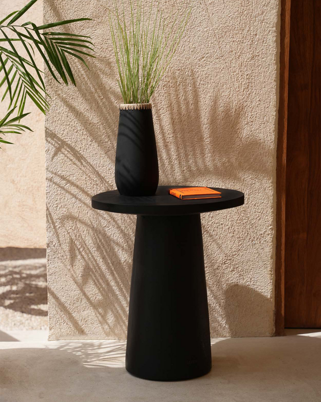 Bazar Bizar De Timber Conic Bijzettafel - Zwart - 50