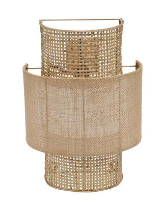 Bazar Bizar De Bolly Jute Wandlamp - Natuurlijk - M