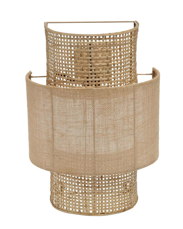 Bazar Bizar De Bolly Jute Wandlamp - Natuurlijk - M