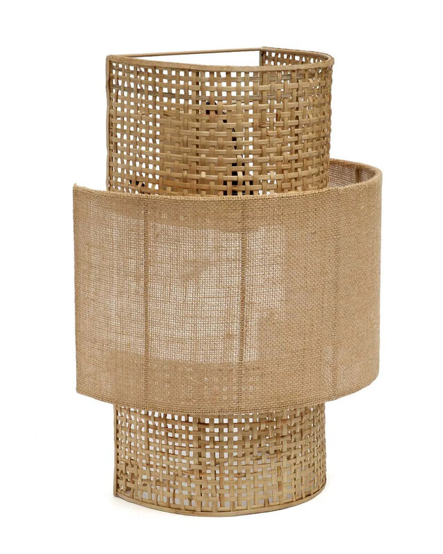 Bazar Bizar De Bolly Jute Wandlamp - Natuurlijk - M
