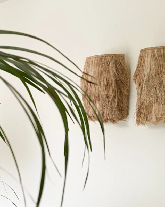Bazar Bizar De Abaca Wandlamp - Natuurlijk - S