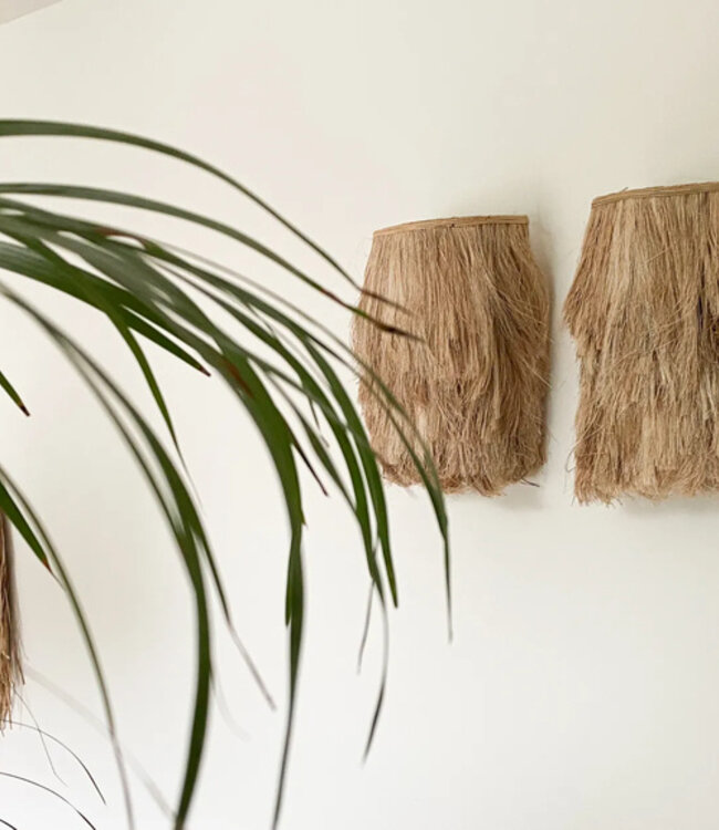 Bazar Bizar De Abaca Wandlamp - Natuurlijk - S
