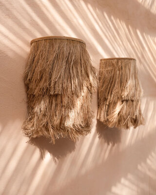 Bazar Bizar De Abaca Wandlamp - Natuurlijk - S
