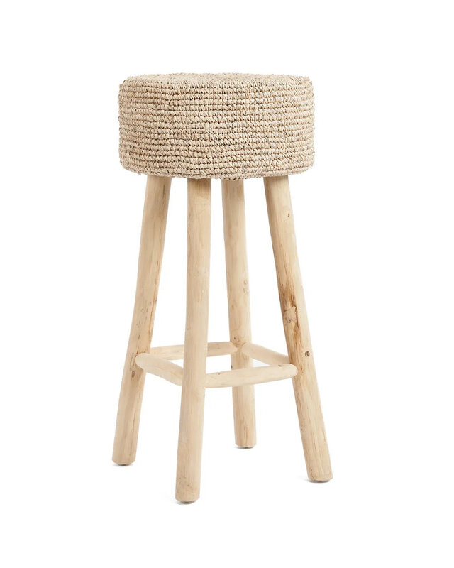 Bazar Bizar De Raffia Barkruk