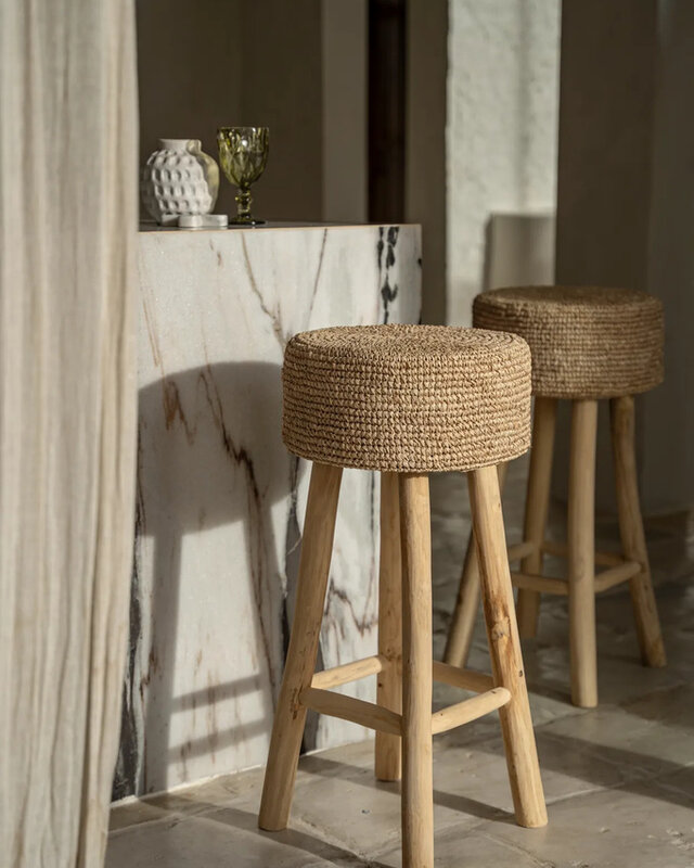 Bazar Bizar De Raffia Barkruk