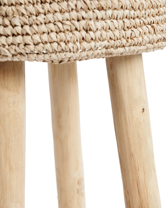 Bazar Bizar De Raffia Barkruk