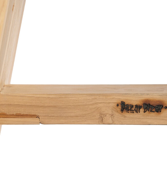 Bazar Bizar De Suar Kruk met Leer - Natuurlijk Zwart