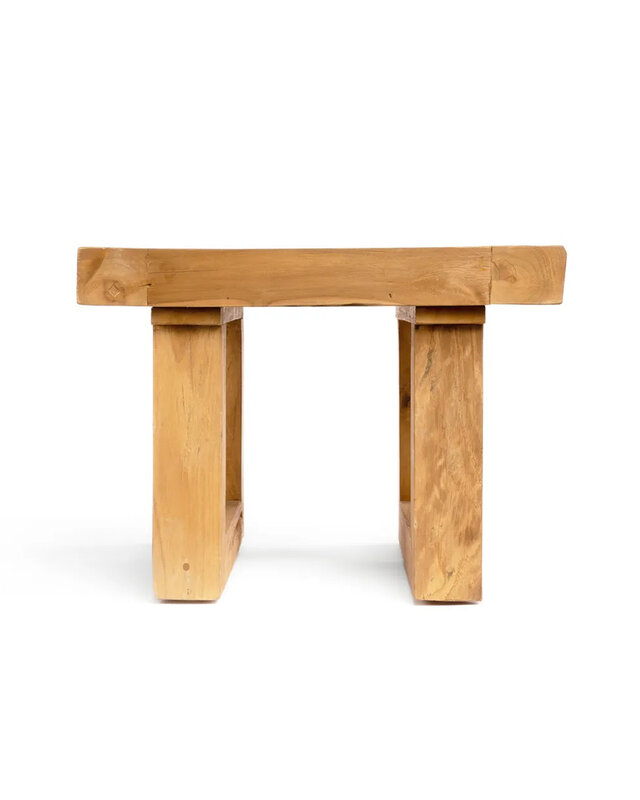 Bazar Bizar De gerecyclede teak bijzettafel - Natuurlijk
