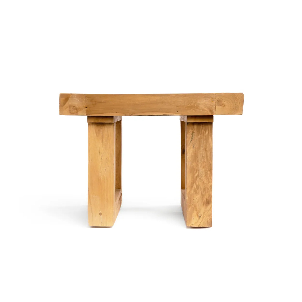 Bazar Bizar De gerecyclede teak bijzettafel - Natuurlijk