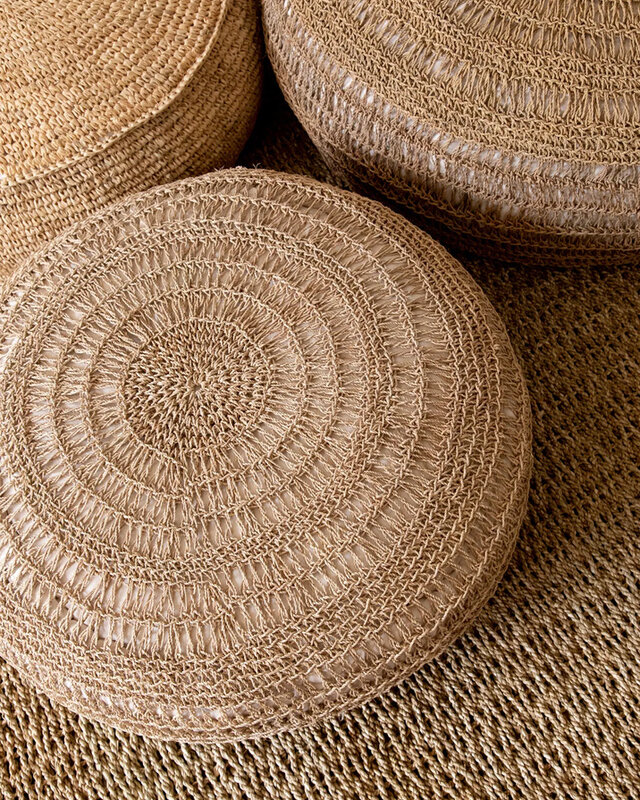 Bazar Bizar De Zeegras Poef - Natuurlijk - M
