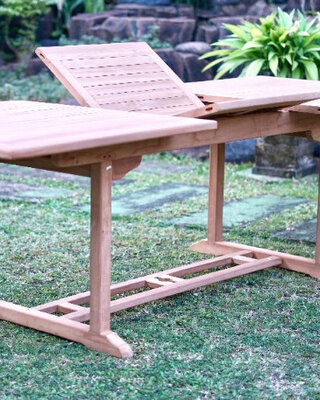 Livingfurn Uitschuifbare Tuintafel Vierkant 180/240 cm