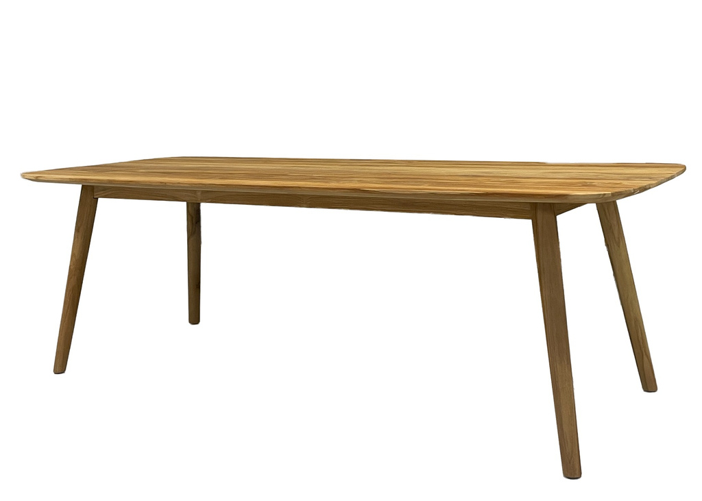 Livingfurn Tuintafel Lugano Teakhout Onbehandeld 240x100x78cm