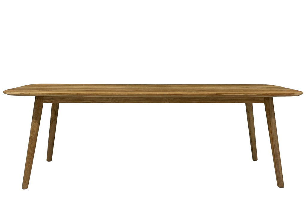 Livingfurn Tuintafel Lugano Teakhout Onbehandeld 240x100x78cm