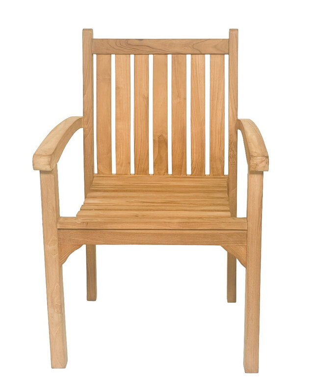 Livingfurn Tuinstoel Marco Teakhout Onbehandeld 90x60x55 Cm