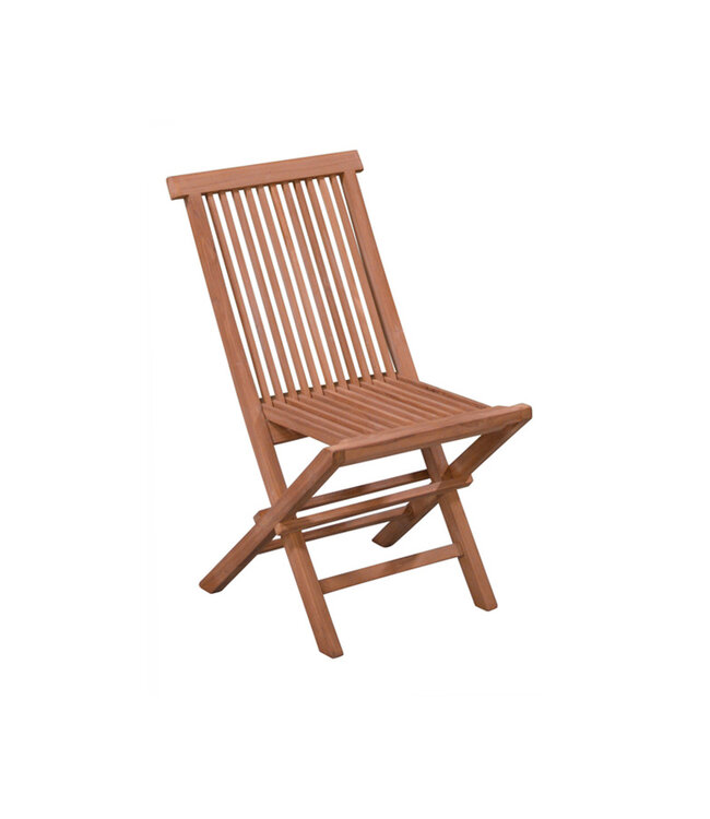 Livingfurn Inklapbare stoel (set van 2) Teakhout Onbehandeld