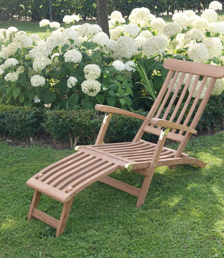 Livingfurn Tuinstoel Teakhout Naturel 60x150x40 cm