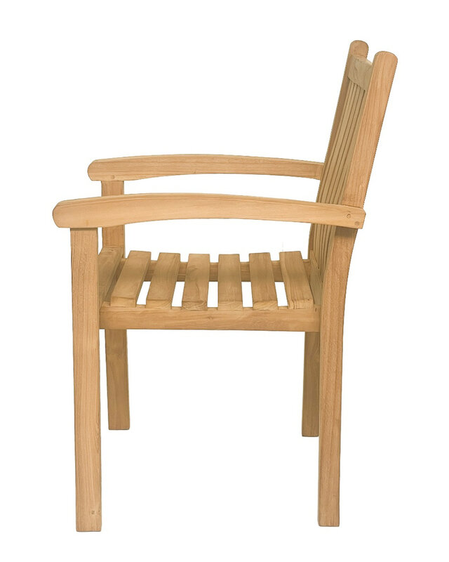Livingfurn Tuinstoel Marco Teakhout Onbehandeld 90x60x55 Cm