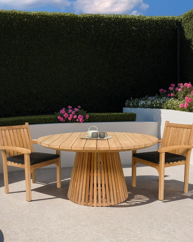 Livingfurn Tuinstoel Marco Teakhout Onbehandeld 90x60x55 Cm