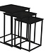 Livingfurn Salontafel Noelle Set van 3 Gietijzeren Black
