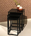 Livingfurn Salontafel Noelle Set van 3 Gietijzeren Black