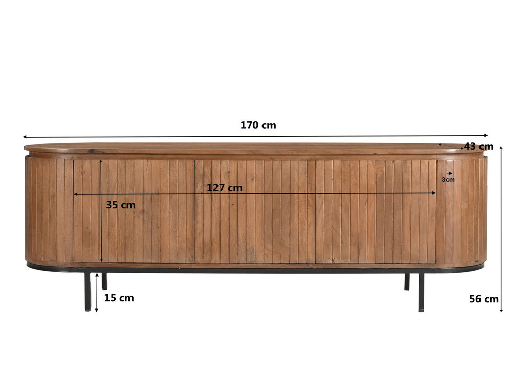 Livingfurn Dressoir Noor Natuurlijk 170cm