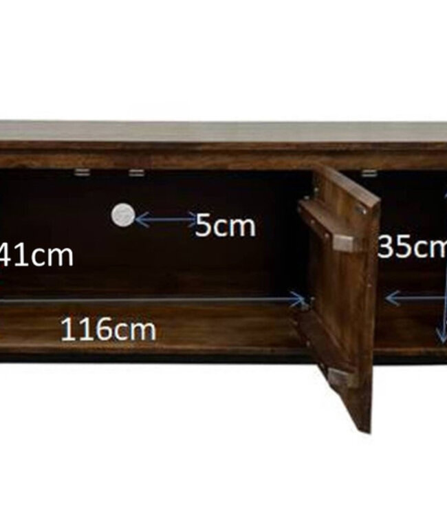 Livingfurn Dressoir Noor Walnoot 170cm