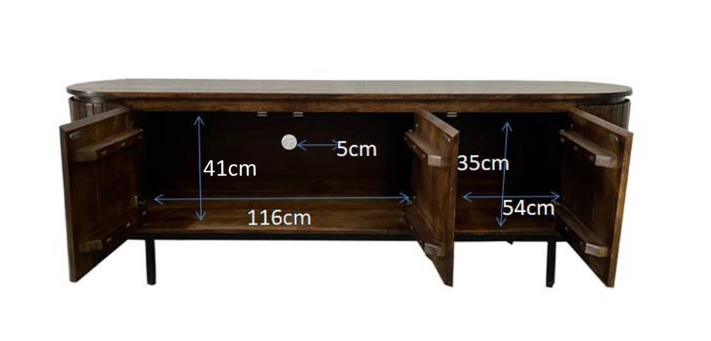 Livingfurn Dressoir Noor Walnoot 170cm
