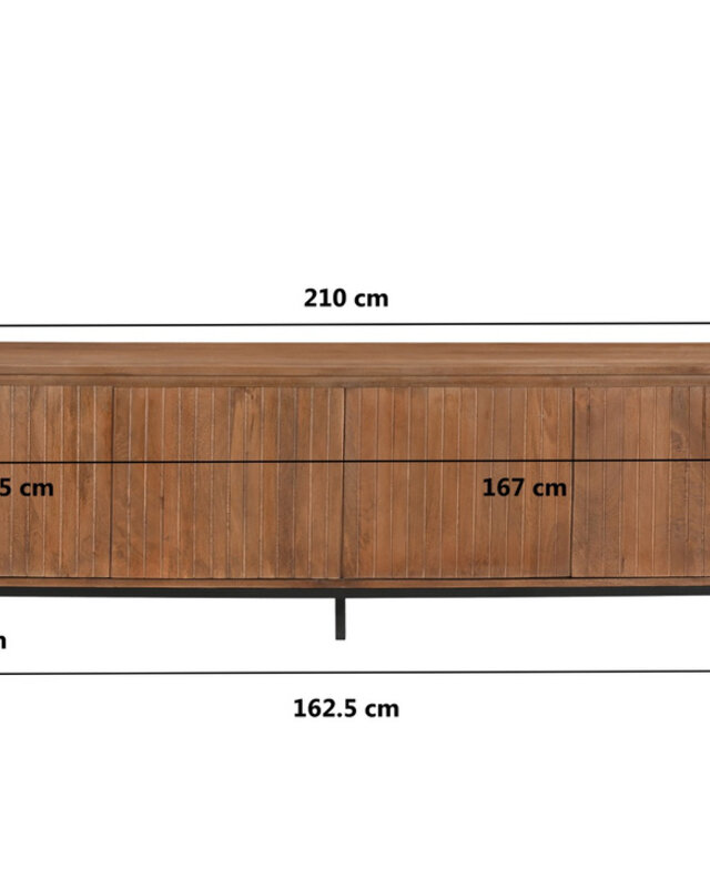 Livingfurn Dressoir Noor Natuurlijk 210cm