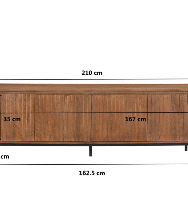 Livingfurn Dressoir Noor Natuurlijk 210cm