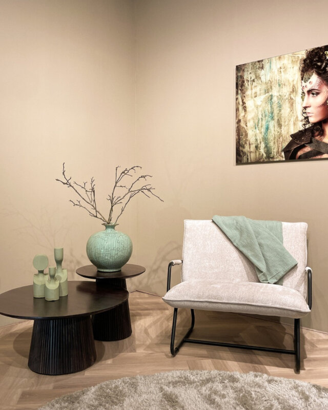 Livingfurn Salvator Walnoot Salontafel 80cm