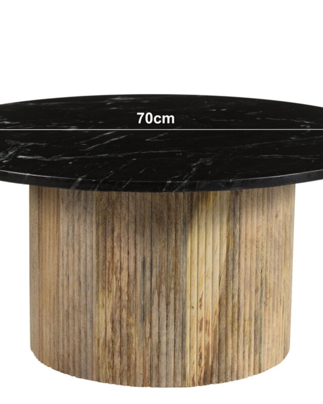 Brix Nova Salontafel Zwart Marmeren Blad H36x?70 cm