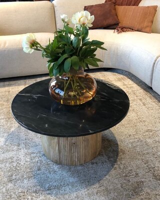 Brix Nova Salontafel Zwart Marmeren Blad H36x?70 cm