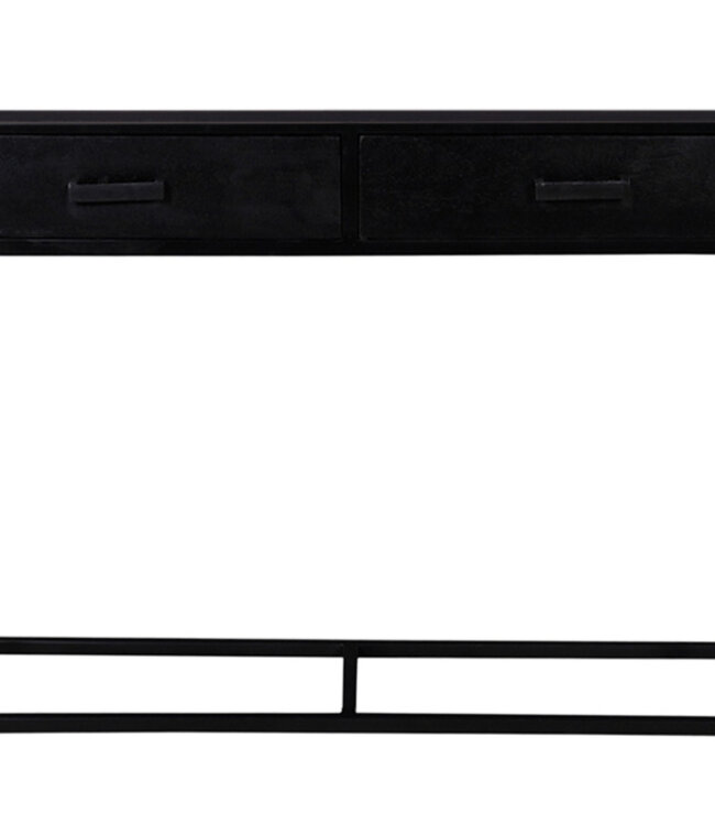 Livingfurn Sidetable 2-Lades Zwart Kala 120x35x80cm