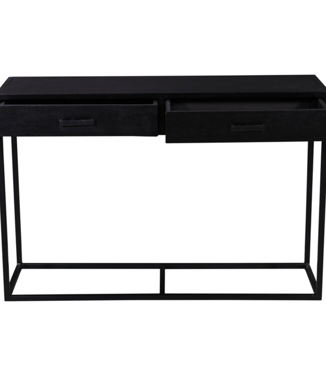 Livingfurn Sidetable 2-Lades Zwart Kala 120x35x80cm