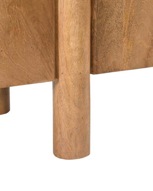 Livingfurn Salano Bruin Kast 2-Deurs Ronde Zijkanten 150x116x43 cm