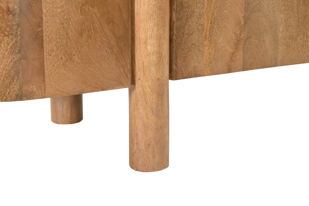 Livingfurn Salano Bruin Kast 2-Deurs Ronde Zijkanten 150x116x43 cm