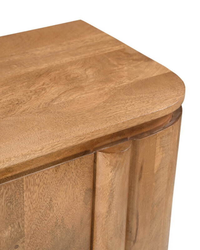 Livingfurn Salano Bruin Kast 2-Deurs Ronde Zijkanten 150x116x43 cm