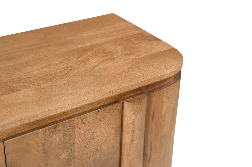 Livingfurn Salano Bruin Kast 2-Deurs Ronde Zijkanten 150x116x43 cm